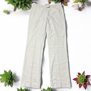 Luisa Beccaria Pants Size 42 Ivory Linen Cotton Tailored Wide Leg Made in Italy